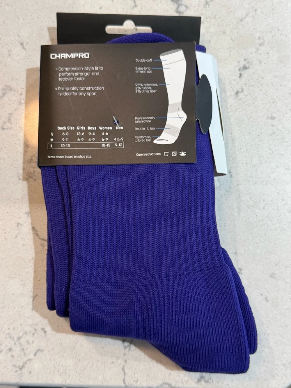 Champro Men's Professional Athletic Socks - Purple